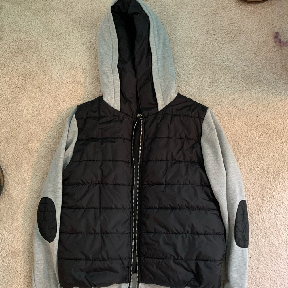 Forever 21 Sweatshirt/Vest Material Jacket